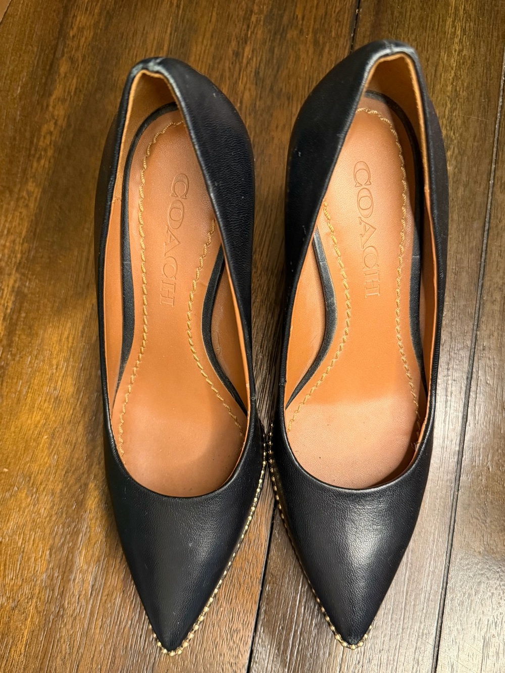 Black COACH heels - need some love - size 5.5